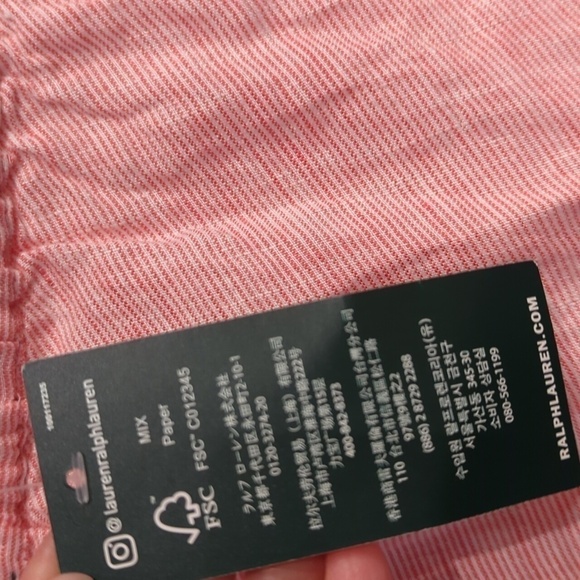 Ralph Lauren 100% Linen Asymmetrical Beachy Striped Midi Sz 14 Pull On Skirt Nwt - Picture 7 of 12